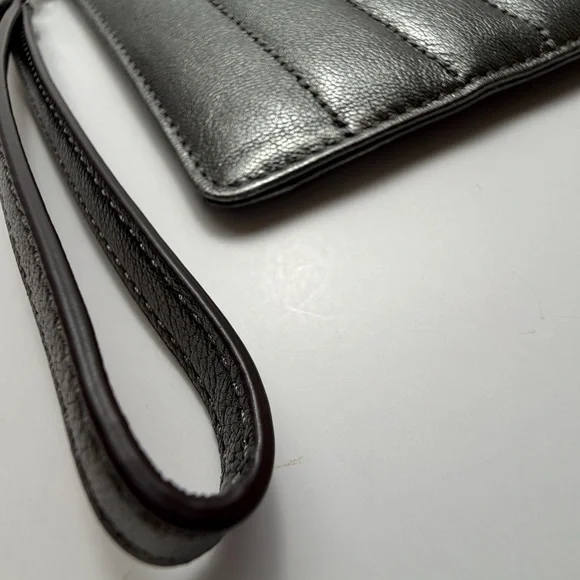 Michael Kors Silver Quilted Wristlet - Picture 2 of 8
